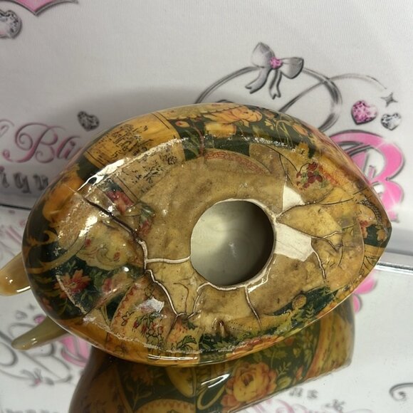 Decorative Floral Duck Figurine roses floral plates vases Victorian duck π¦ - Picture 8 of 10